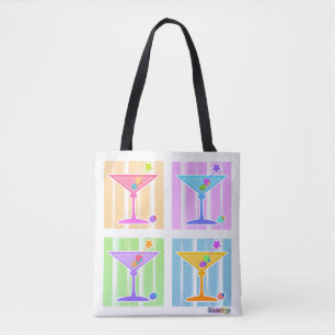 TOTE BAG PASTEL POP ART MARTINIS
