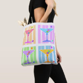 TOTE BAG PASTEL POP ART MARTINIS (De près)