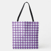 Tote Bag Pastel Purple En vichy Check Motif (Devant)