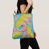 Tote Bag Pastel Rainbow Spiral Candy Photo (De près)