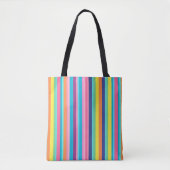 Tote Bag Pastel Rainbow Stripes (Devant)