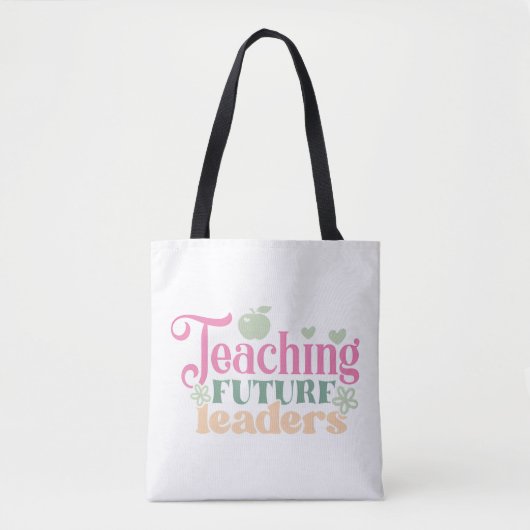 Tote Bag Pastel Retro Enseigner les futurs leaders (Devant)