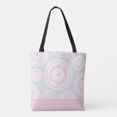 Tote Bag Pastel rose et gris moderne Floral (Dos)