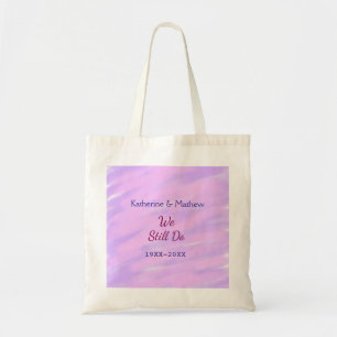Tote Bag Pastel rose violet Vow renouvellement anniversaire