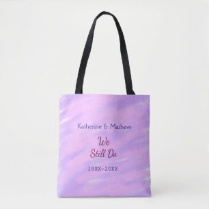Tote Bag Pastel rose violet Vow renouvellement anniversaire