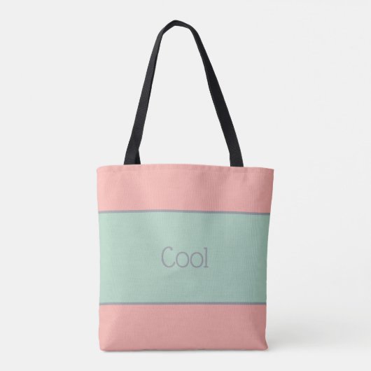Tote Bag Pastels légers, Pêche douce et Mist Jungle (Dos)