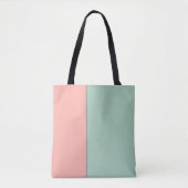 Tote Bag Pastels légers, Pêche douce et Mist Jungle (Devant)