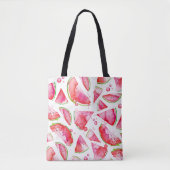 Tote Bag Pastèque à l'aquarelle 1 (Devant)