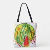 Tote Bag pastèque Abstraite couleur vive (Dos)