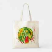 Tote Bag pastèque Abstraite couleur vive (Dos)