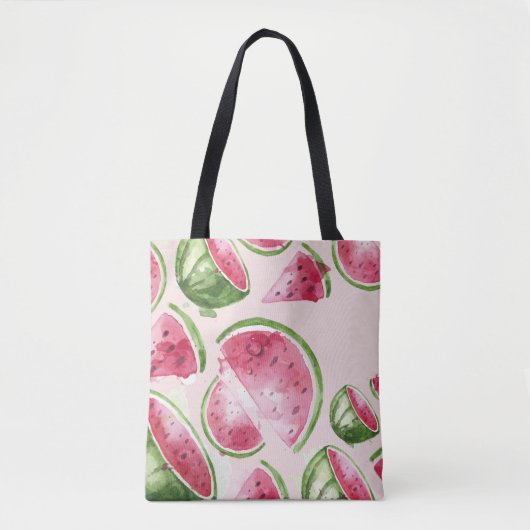 Tote Bag Pastèque aquarelle adorable (Devant)