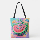Tote Bag pastèque colorée (Dos)