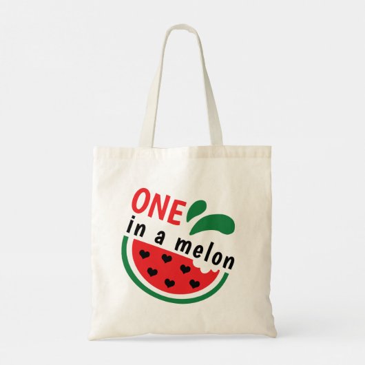 Tote Bag Pastèque de coeur ONE dans un Melon (Dos)