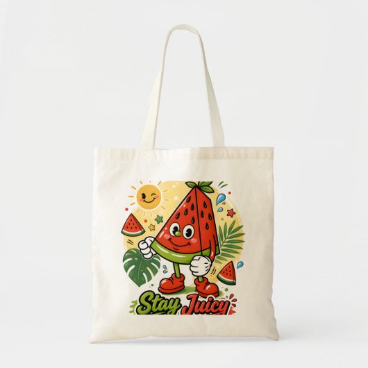 Tote Bag Pastèque Dessin Animé Mignon (Devant)
