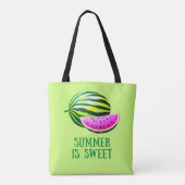 Tote Bag Pastèque fraîche et mûre avec des vibrations estiv (Dos)