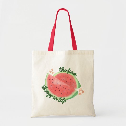 Tote Bag pastèque - la série les choses raffinées - (Devant)