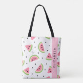 Tote Bag Pastèque Rose, Pâtes De Pâques, Votre Nom (Dos)