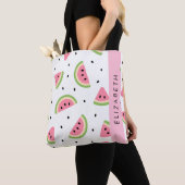Tote Bag Pastèque Rose, Pâtes De Pâques, Votre Nom (De près)