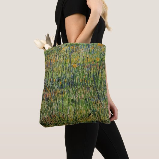 Tote Bag Pasture en fleurs par Vincent van Gogh (De près)
