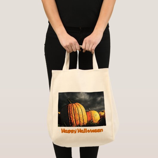Tote Bag Patch Citrouille Halloween (Devant (produit))