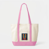 Tote Bag Patch de citrouille "U". (Devant)
