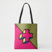 Tote Bag Patch Neo-Memphis - Signal Cross/Plus (Devant)
