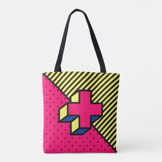 Tote Bag Patch Neo-Memphis - Signal Cross/Plus (Dos)