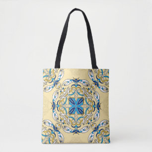 Tote Bag Patchwork Arabe Floral Texture Vintage