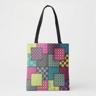 Tote Bag Patchwork : Arrière - plan Motif divers