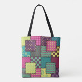 Tote Bag Patchwork : Arrière - plan Motif divers (Dos)