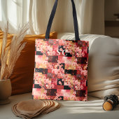 Tote Bag Patchwork Cherry Blossom et Fabric Inspiré