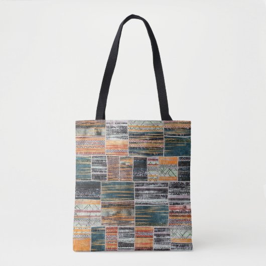 Tote Bag Patchwork collage mixage, surface composée motif i (Devant)