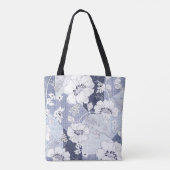 Tote Bag Patchwork de fleur de denim, motif sans soudure. (Dos)