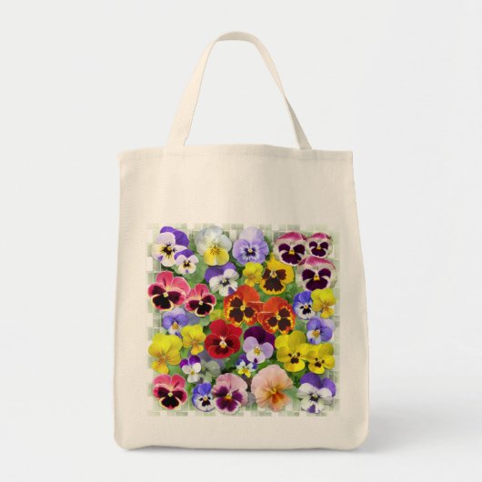 Tote Bag Patchwork de Pansy coloré (Devant)