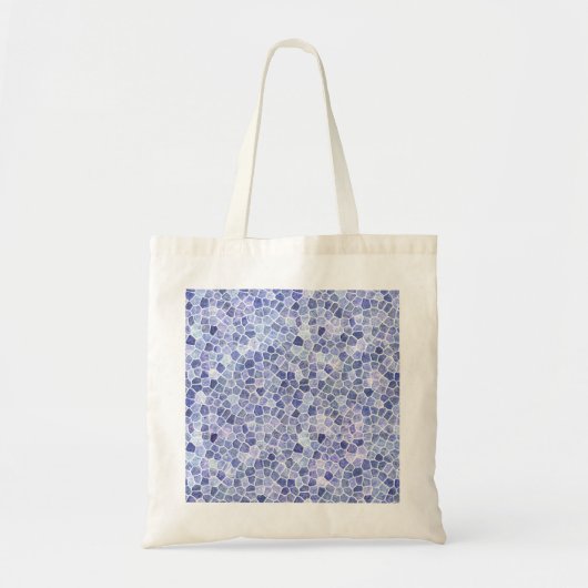 Tote Bag Patchwork de terrazzo en pavés bleu clair (Devant)