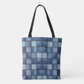 Tote Bag Patchwork Faux Denim (Dos)