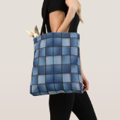 Tote Bag Patchwork Faux Denim (De près)