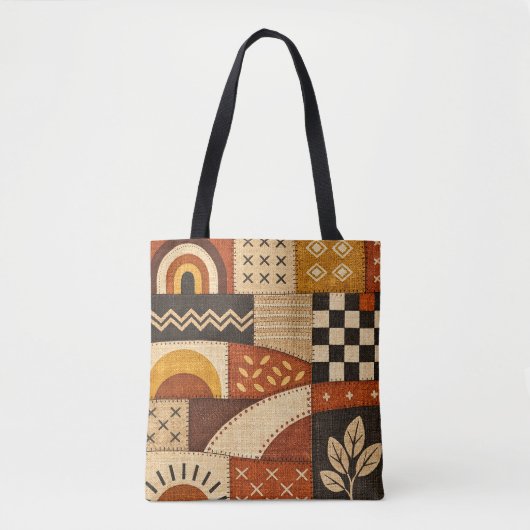 Tote Bag Patchwork Moderne Cosy (Devant)