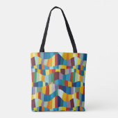 Tote Bag Patchwork ondulé abstrait 291020 (Dos)