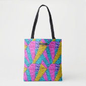 Tote Bag Patchwork Quilt Formes Boho Trompe L'oeil (Devant)