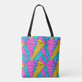 Tote Bag Patchwork Quilt Formes Boho Trompe L'oeil (Dos)