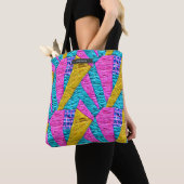 Tote Bag Patchwork Quilt Formes Boho Trompe L'oeil (De près)