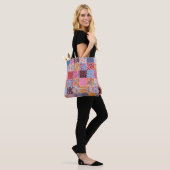 Tote Bag Patchwork sans couture, motif en tissu mignon. (Sur le modèle)