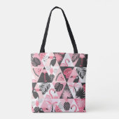 Tote Bag Patchwork Tropical : Flamant rose Watermelon Seaml (Dos)
