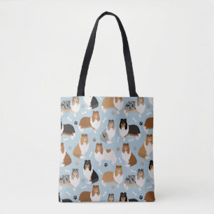 Tote Bag Pâtes et os de collie rugueux