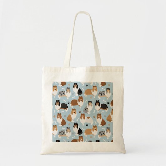 Tote Bag Pâtes et os de collie rugueux (Devant)