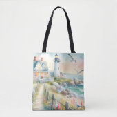 Tote Bag Pathway to the Lighthouse Coastal Cottage (Devant)