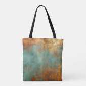 Tote Bag Patina de cuivre métallique rustique (Dos)