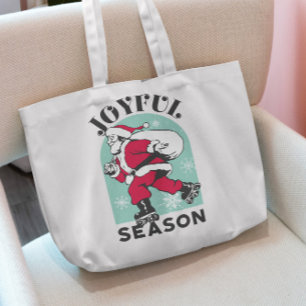 Tote Bag Patinage à rouleaux père Noël