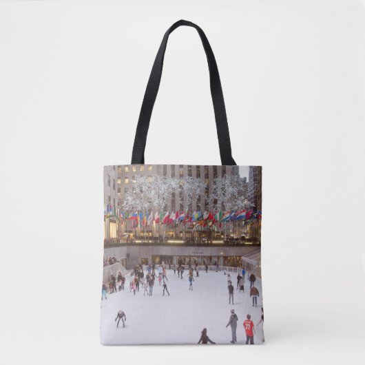 Tote Bag Patinage de glace central de Rockefeller (Devant)